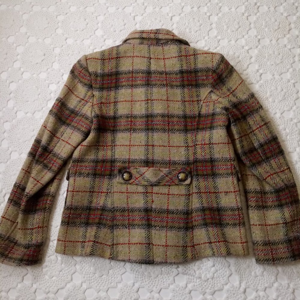 Artifacts Collection Wool Jacket Coat Plaid Tan S… - image 7